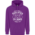 A Qualified Civil Engineer Looks Like Mens 80% Cotton Hoodie Purple