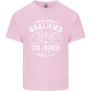 A Qualified Civil Engineer Looks Like Mens Cotton T-Shirt Tee Top Light Pink
