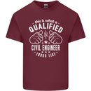 A Qualified Civil Engineer Looks Like Mens Cotton T-Shirt Tee Top Maroon