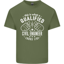 A Qualified Civil Engineer Looks Like Mens Cotton T-Shirt Tee Top Military Green