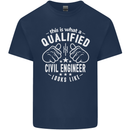 A Qualified Civil Engineer Looks Like Mens Cotton T-Shirt Tee Top Navy Blue