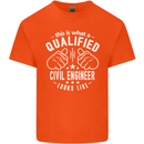 A Qualified Civil Engineer Looks Like Mens Cotton T-Shirt Tee Top Orange