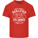 A Qualified Civil Engineer Looks Like Mens Cotton T-Shirt Tee Top Red