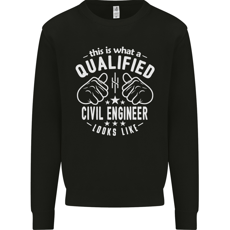 A Qualified Civil Engineer Looks Like Mens Sweatshirt Jumper Black