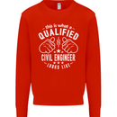 A Qualified Civil Engineer Looks Like Mens Sweatshirt Jumper Bright Red