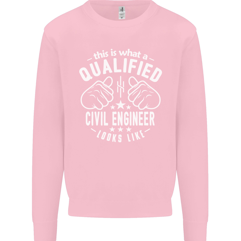 A Qualified Civil Engineer Looks Like Mens Sweatshirt Jumper Light Pink