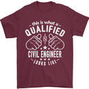 A Qualified Civil Engineer Looks Like Mens T-Shirt Cotton Gildan Maroon