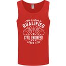 A Qualified Civil Engineer Looks Like Mens Vest Tank Top Red