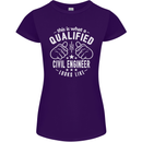 A Qualified Civil Engineer Looks Like Womens Petite Cut T-Shirt Purple