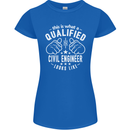 A Qualified Civil Engineer Looks Like Womens Petite Cut T-Shirt Royal Blue