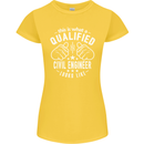 A Qualified Civil Engineer Looks Like Womens Petite Cut T-Shirt Yellow
