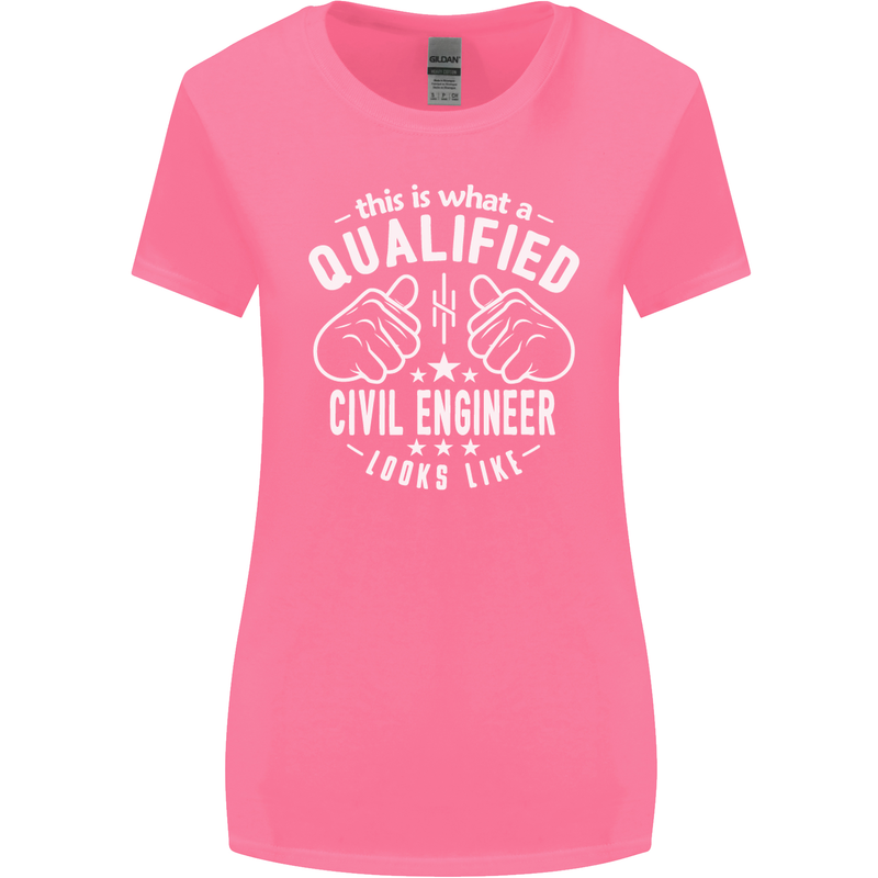 A Qualified Civil Engineer Looks Like Womens Wider Cut T-Shirt Azalea