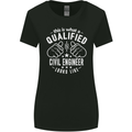 A Qualified Civil Engineer Looks Like Womens Wider Cut T-Shirt Black