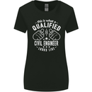 A Qualified Civil Engineer Looks Like Womens Wider Cut T-Shirt Black