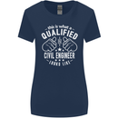 A Qualified Civil Engineer Looks Like Womens Wider Cut T-Shirt Navy Blue