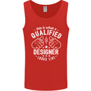 A Qualified Designer Looks Like Mens Vest Tank Top Red