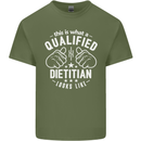 A Qualified Dietician Looks Like Mens Cotton T-Shirt Tee Top Military Green