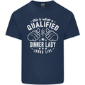 A Qualified Dinner Lady Looks Like Mens Cotton T-Shirt Tee Top Navy Blue