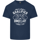 A Qualified Dinner Lady Looks Like Mens Cotton T-Shirt Tee Top Navy Blue
