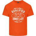 A Qualified Dinner Lady Looks Like Mens Cotton T-Shirt Tee Top Orange