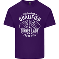 A Qualified Dinner Lady Looks Like Mens Cotton T-Shirt Tee Top Purple