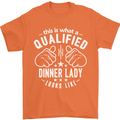 A Qualified Dinner Lady Looks Like Mens T-Shirt Cotton Gildan Orange