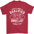 A Qualified Dinner Lady Looks Like Mens T-Shirt Cotton Gildan Red
