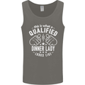 A Qualified Dinner Lady Looks Like Mens Vest Tank Top Charcoal
