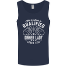 A Qualified Dinner Lady Looks Like Mens Vest Tank Top Navy Blue