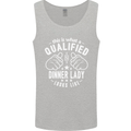 A Qualified Dinner Lady Looks Like Mens Vest Tank Top Sports Grey