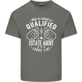 A Qualified Estate Agent Looks Like Mens Cotton T-Shirt Tee Top Charcoal