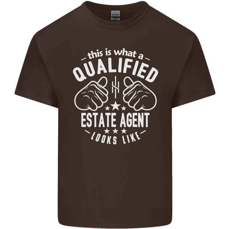 A Qualified Estate Agent Looks Like Mens Cotton T-Shirt Tee Top Dark Chocolate