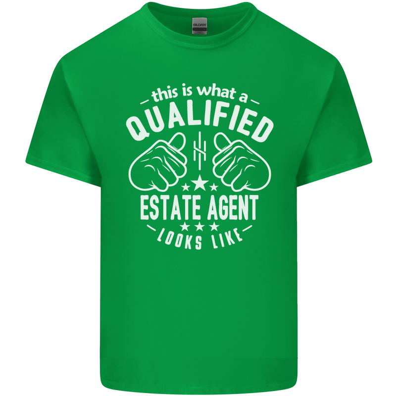 A Qualified Estate Agent Looks Like Mens Cotton T-Shirt Tee Top Irish Green