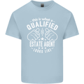 A Qualified Estate Agent Looks Like Mens Cotton T-Shirt Tee Top Light Blue