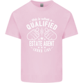 A Qualified Estate Agent Looks Like Mens Cotton T-Shirt Tee Top Light Pink