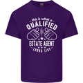 A Qualified Estate Agent Looks Like Mens Cotton T-Shirt Tee Top Purple