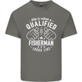 A Qualified Fisherman Looks Like Mens Cotton T-Shirt Tee Top Charcoal