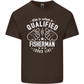 A Qualified Fisherman Looks Like Mens Cotton T-Shirt Tee Top Dark Chocolate