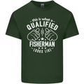 A Qualified Fisherman Looks Like Mens Cotton T-Shirt Tee Top Forest Green