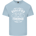 A Qualified Fisherman Looks Like Mens Cotton T-Shirt Tee Top Light Blue