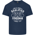 A Qualified Fisherman Looks Like Mens Cotton T-Shirt Tee Top Navy Blue