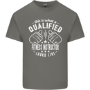 A Qualified Fitness Instructor Looks Like Mens Cotton T-Shirt Tee Top Charcoal