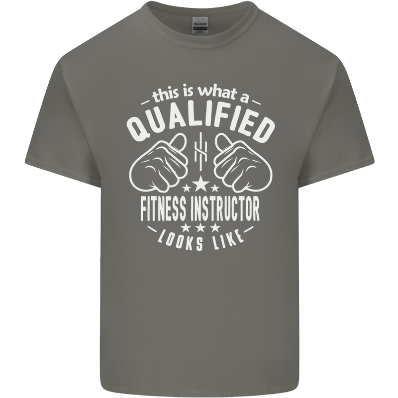A Qualified Fitness Instructor Looks Like Mens Cotton T-Shirt Tee Top Charcoal