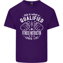 A Qualified Fitness Instructor Looks Like Mens Cotton T-Shirt Tee Top Purple