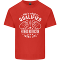 A Qualified Fitness Instructor Looks Like Mens Cotton T-Shirt Tee Top Red