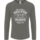 A Qualified Fitness Instructor Looks Like Mens Long Sleeve T-Shirt Charcoal