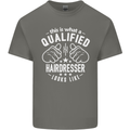 A Qualified Hairdresser Looks Like Mens Cotton T-Shirt Tee Top Charcoal