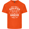 A Qualified Hairdresser Looks Like Mens Cotton T-Shirt Tee Top Orange