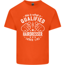 A Qualified Hairdresser Looks Like Mens Cotton T-Shirt Tee Top Orange