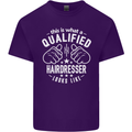 A Qualified Hairdresser Looks Like Mens Cotton T-Shirt Tee Top Purple